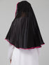 Nazneen Butterfly Arabian hijab With nose piece with Pink Satin tape