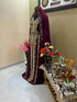 Wine Georgette Wedding Morrocan Kaftan