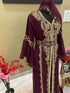 Wine Georgette Wedding Morrocan Kaftan