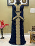 Navy Blue Georgette Zari Handwork Farasha Dress
