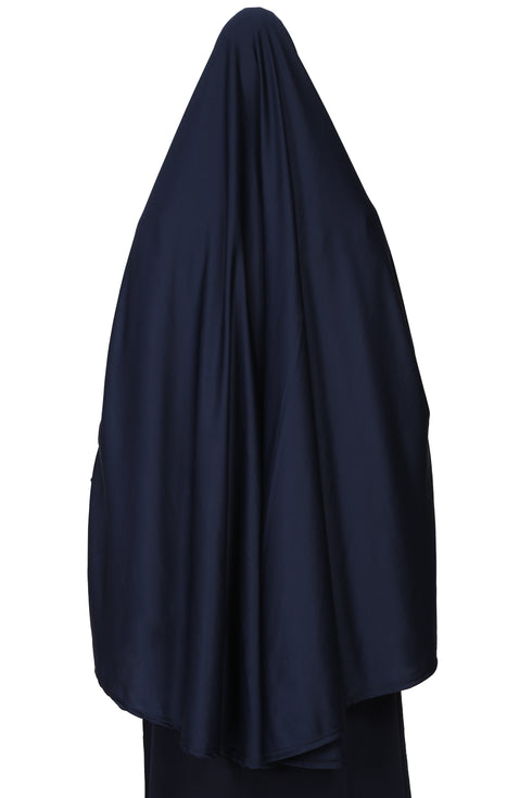 Nazneen stretchable Jeresy elastic at wrist with sleeve Jilbab cum prayer khimar Hijab