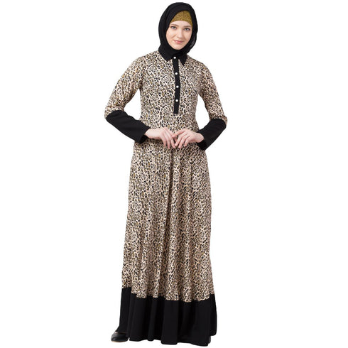 Casual Dress with leopard print