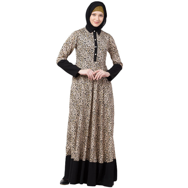 Casual Dress with leopard print