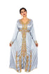 Pastel Blue Satin luxurious Moroccan Kaftan