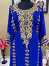 Royal Blue Morroccan Embroidered Islamic Kaftan