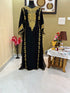 Black Aari & Stone Gold Work stitched Georgette Designed Kaftan Party Wear