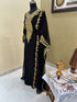 Black Aari & Stone Gold Work stitched Georgette Designed Kaftan Party Wear