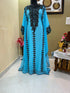 Sky Blue Zari & Stone Work stitched Georgette Designed Kaftan Wedding Wear