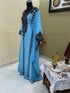 Sky Blue Zari & Stone Work stitched Georgette Designed Kaftan Wedding Wear