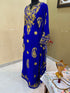 Sale Royal Blue Moroccan Dubai Maroon Kaftan Abaya Evening Islamic Abaya Caftan Aari Stone Work Dress