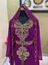 Sale!! Royal Dubai Beaded Wine Kaftan Arabian Plus Size Abaya Party Wear African Clothing Crystal Fancy Work Dress