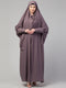 Nazneen Head to toe long cuff ready to wear one pc Jilbab with Naqab/Prayer hijab for umrah and hajj