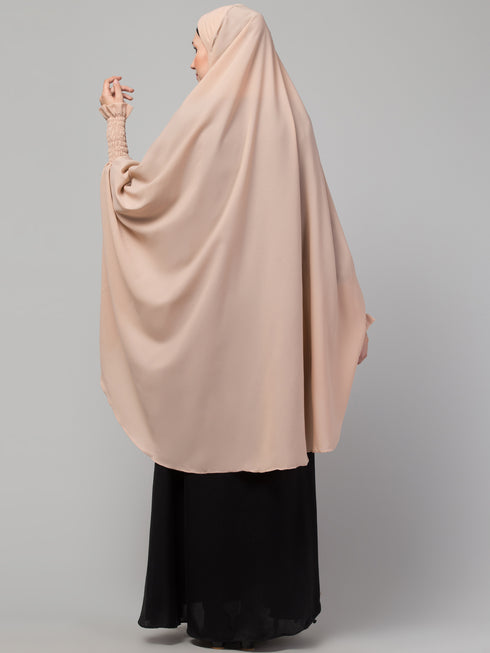 Nazneen Skin stretchable smoking at wrist knee length Jilbab cum prayer khimar Hijab