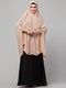 Nazneen Skin stretchable smoking at wrist knee length Jilbab cum prayer khimar Hijab