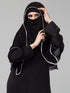 Nazneen Butterfly hijab cum nose piece with White Satin tape