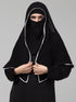 Nazneen Butterfly hijab cum nose piece with White Satin tape