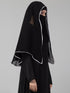 Nazneen Butterfly hijab cum nose piece with White Satin tape