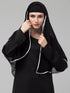 Nazneen Butterfly hijab cum nose piece with White Satin tape
