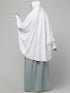 nazneen islamic calligraphy khimar hijab - white