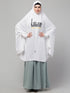 nazneen islamic calligraphy khimar hijab - white