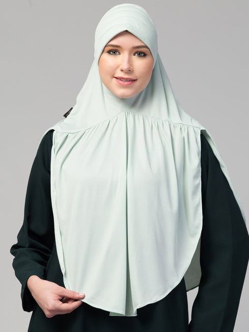ready-to-wear gathered prayer hijab by janab-e-aala