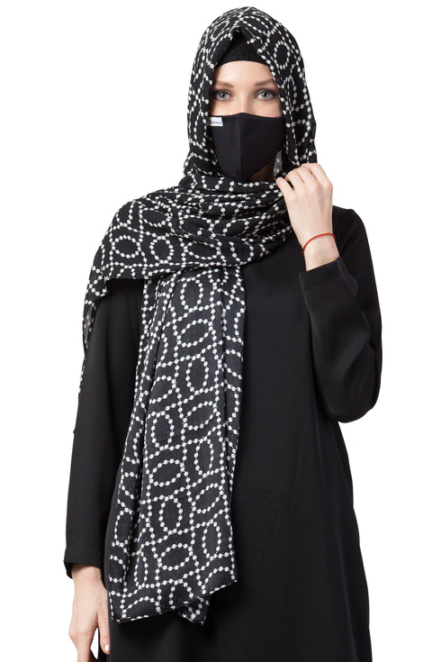3 Pcs Set : Hijab, Under Hijab Cap & Mask