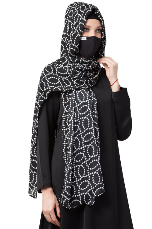 3 Pcs Set : Hijab, Under Hijab Cap & Mask