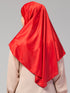 janab e aala red pleated crystal hijab