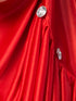 janab e aala red pleated crystal hijab