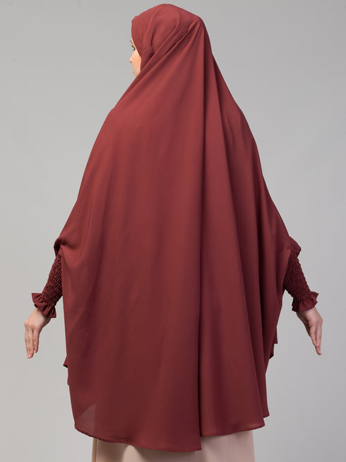 janab e aala raspberry stretchable nida jilbab