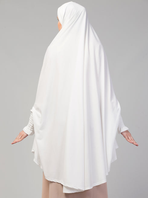 white polyester plain hijab