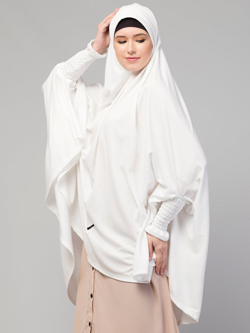 white polyester plain hijab