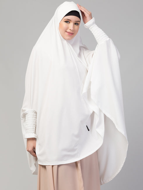 white polyester plain hijab