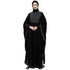 Black Nida Plain Embellished Kaftan Pochampally