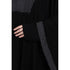 Black Nida Plain Embellished Kaftan Pochampally