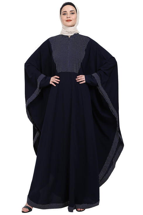 Indo classic Kaftan- Navy Blue