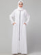White Nida Casual Plain Abaya