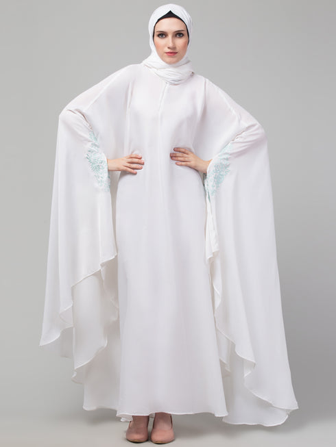 Nazneen embroidered Irani Kaftan with thread embroidered
