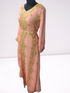 Peach Ari Stone Work Georgette Islamic Style Beads Embedded Partywear Kaftan Long Gown Evening wear Dubai kaftan