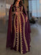 Wine Georgette Kaftan for Brides