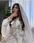 Luxurious Red Kaftan Gown with Gold Zari Embroidery | Wedding & Formal Event Wear