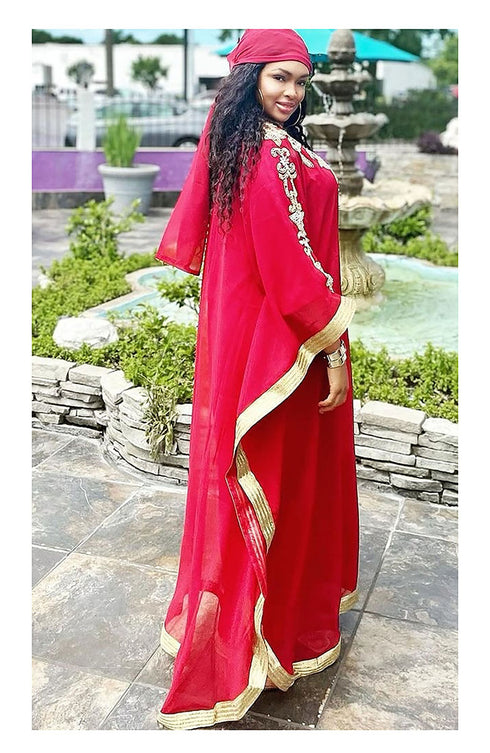 Eid Collection Dubai Beaded Kaftan Arabian Plus Size Abaya Party Fancy Dresses African Clothing Butterfly stylish