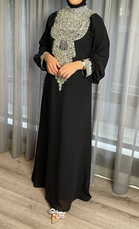 Sale Royal Fashion Dubai Beaded Kaftan Abaya Party African Clothing Crystal Fancy Work New Collection Dresses