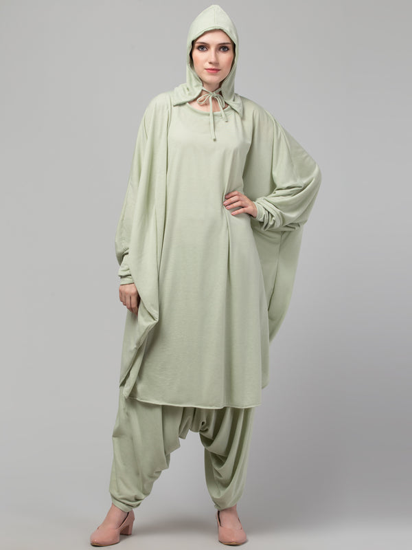 Nazneen Two piece set of Kaftan With Hood and Haram pant
