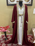Maroon Georgette Kaftan with Golden Embroidery