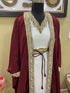 Maroon Georgette Kaftan with Golden Embroidery