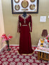 Maroon Handcrafted Zari work Stitched Georgette Kaftan Party Wedding Dresses