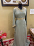 Grey Handcrafted Zari work Stitched Georgette Kaftan Party Wedding Dresses