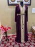 Maroon Georgette Zari Embroidered Kaftan Dress