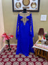 Royal Blue Georgette Zari Work Kaftan